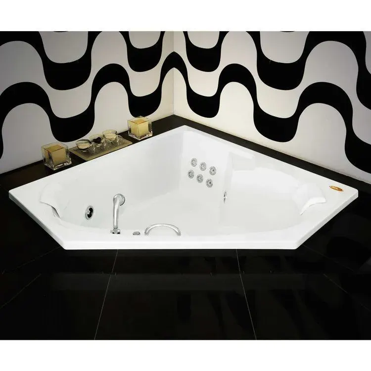 Banheira Bionda G4 1,52 x 1,52 x 0,50 em acrílico marca Jacuzzi.