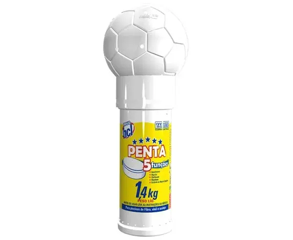 Hcl Penta Pote 1,4 kg + Flutuador Pastilha Cloro marca Hidroall